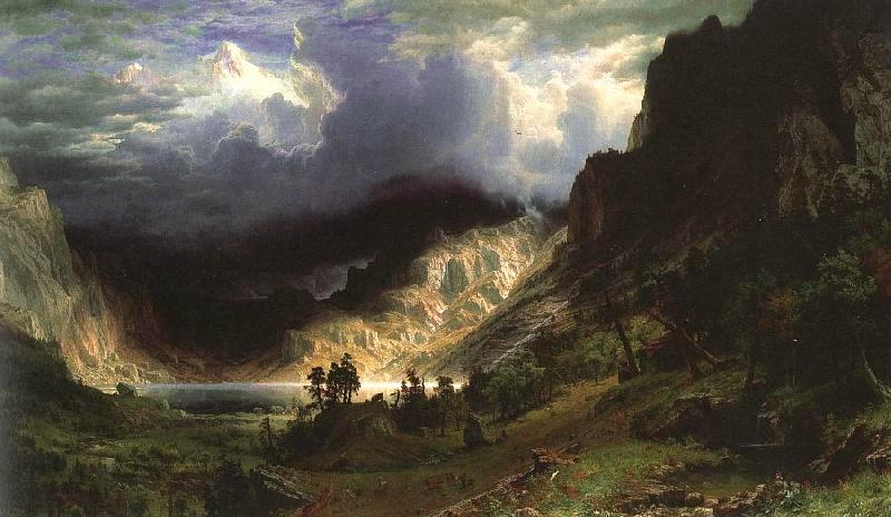 Albert Bierstadt Storm in the Rocky Mountains, Mt Rosalie